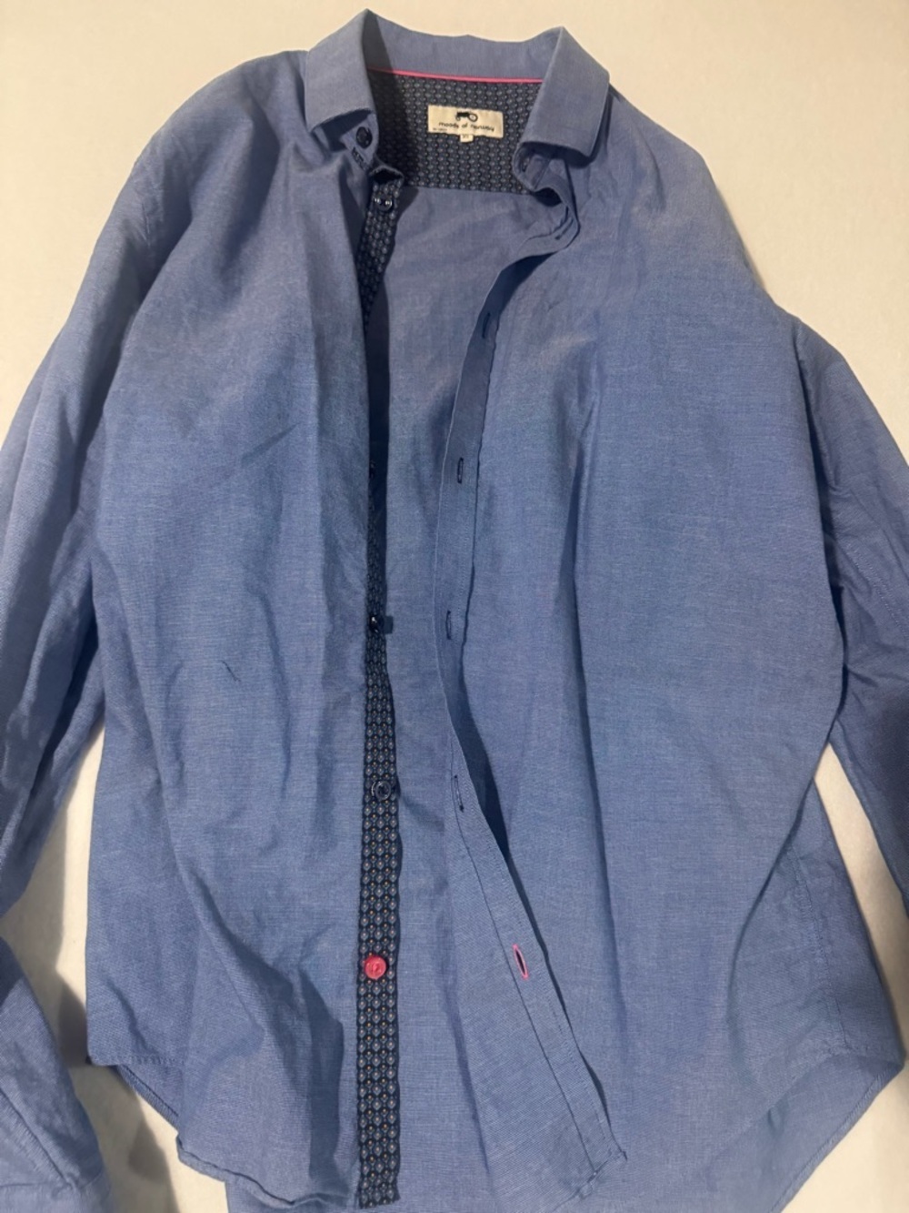 Moods of Norway Blue Casual Button-Down Shirt